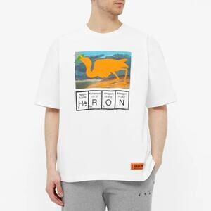 Heron Preston Cut Out Crew Neck Short Sleeve T-Shirt White Size Large